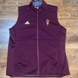 SOLD-Arizona State Sun Devils Adidas Men’s L Vest. Team Issued Head Coach’s Gear